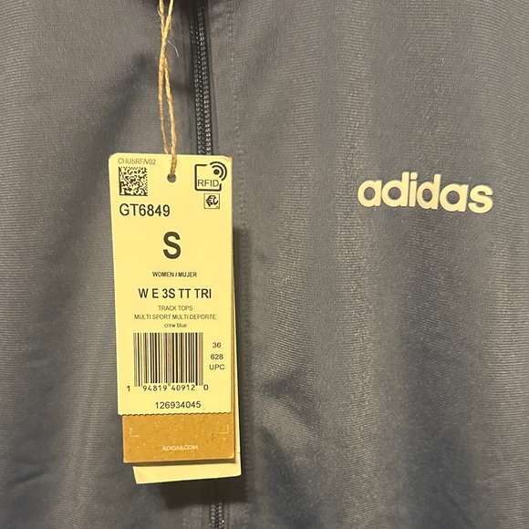 Adidas Classic Blue and White Jacket - Picture 3 of 5